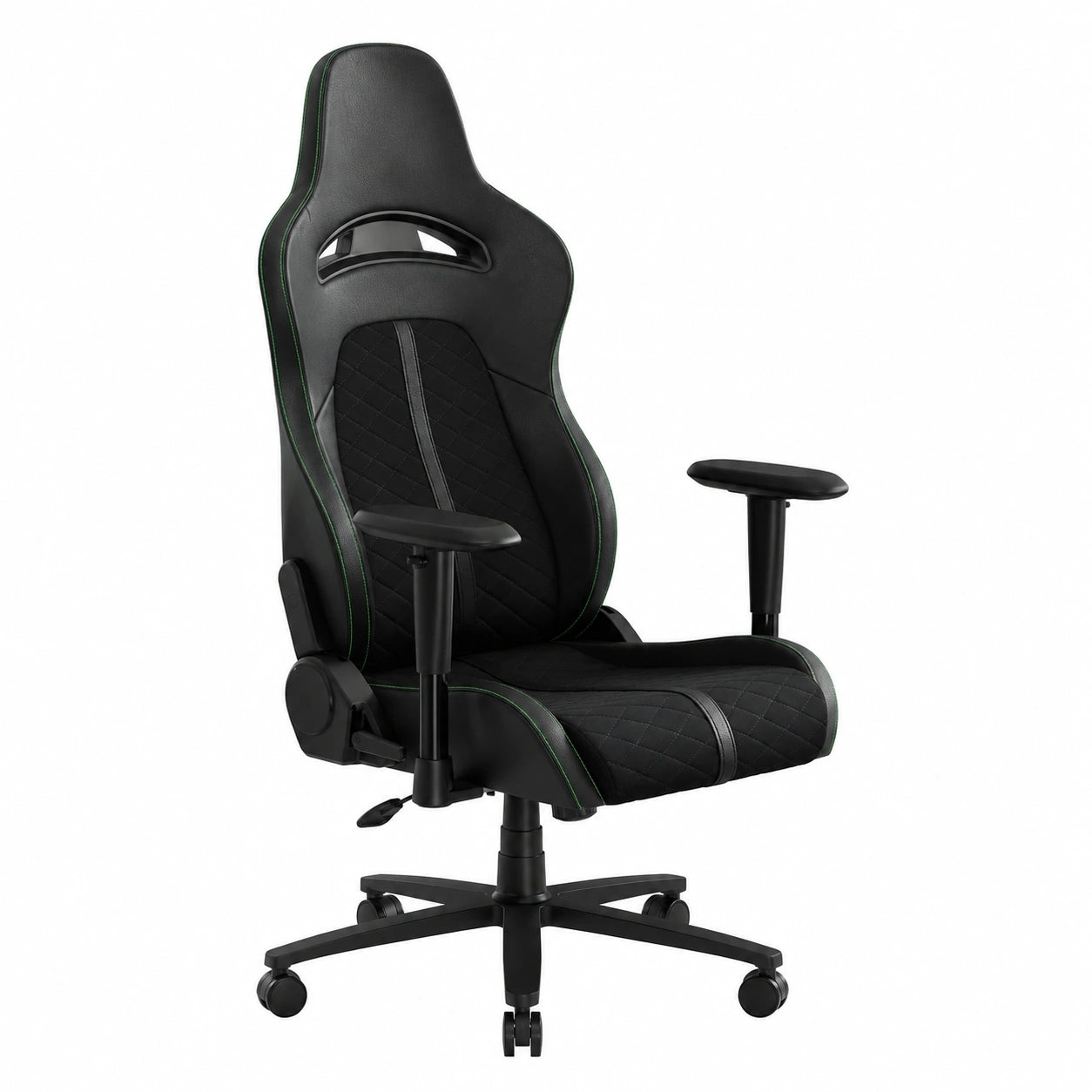 chaise-de-jeu-ergonomique-avec-support-lombaire-integre-cuir-synthetique-rembourrage-confortable-hauteur-reglable-noirvert-tymwvg3572kk