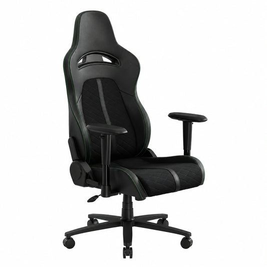 chaise-de-jeu-ergonomique-avec-support-lombaire-integre-cuir-synthetique-rembourrage-confortable-hauteur-reglable-noirvert-tymwvg3572kk