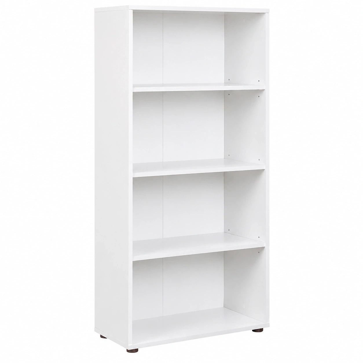 bibliotheque-a-4-etageres-ajustables-pour-divers-espaces-couleur-blanche-umrbow3458sb